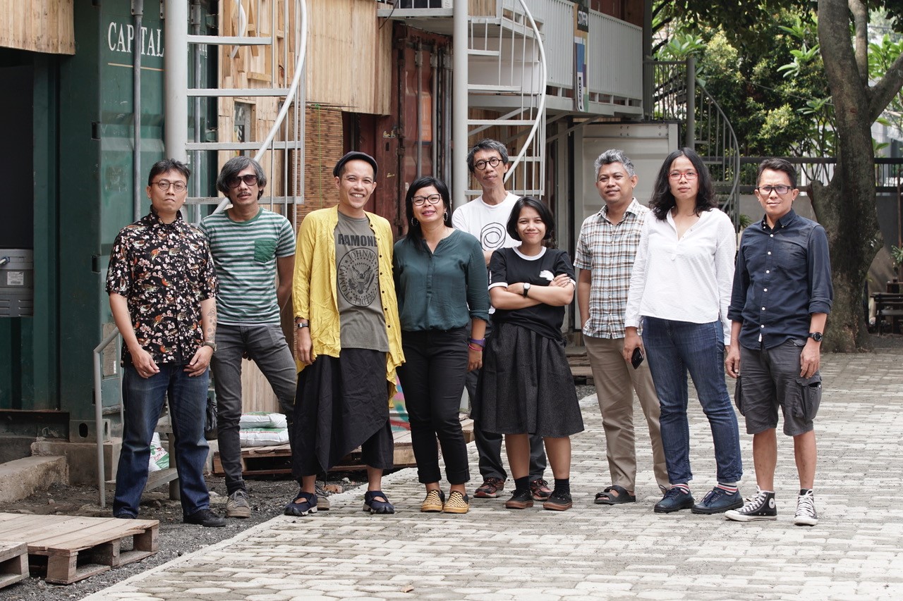 Group shot of ruangrupa, Jakarta-based art collectve
